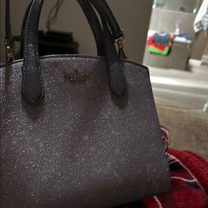 Kate Spade Black and Gray Satchel with Sophisticated Shimmer